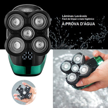 Barbeador Elétrico Portátil Recarregável 5 em 1